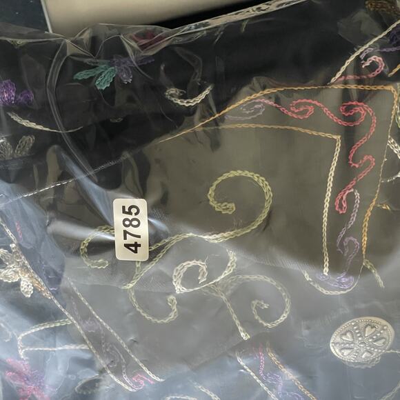 Don't Mess With Texas Embroidered Silk Jacket Womens XL Floral Western Artsy - Picture 16 of 16